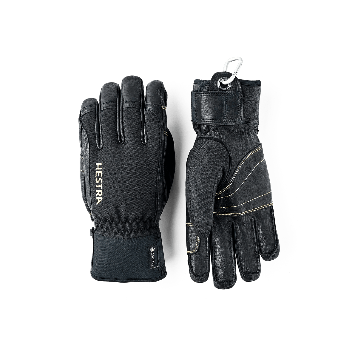 Hestra Army Leather GTX Short Glove - Black - Snowride Sports