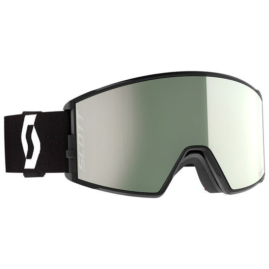 Scott React Mineral Black/White / AMP White Chrome + Green - Snowride Sports