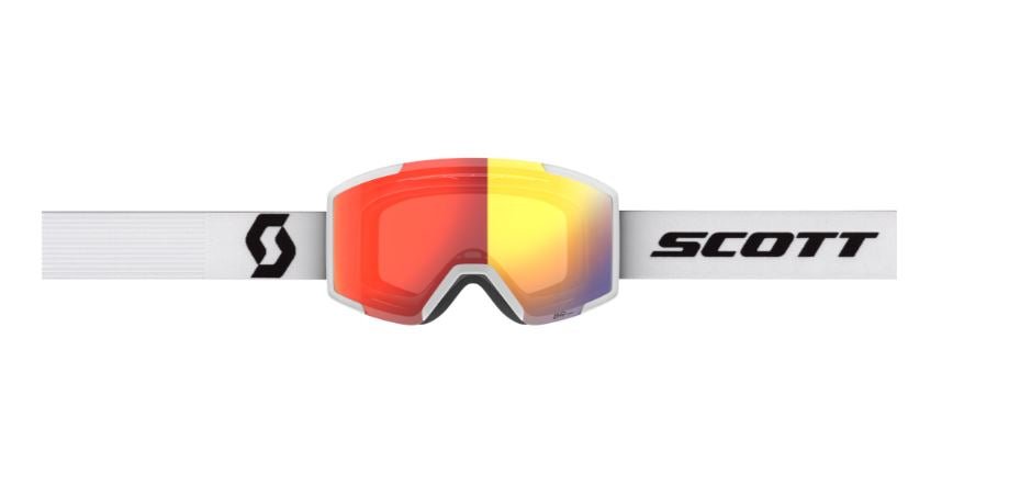 Scott Shield Goggle Mineral WHT/BLK - Amp Red Chrome - Snowride Sports