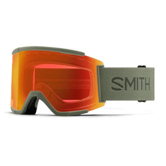 Smith Squad XL - Fatigue Green | ChromaPop Everyday Red Mirror/ChromaPop Yellow Flash - Snowride Sports