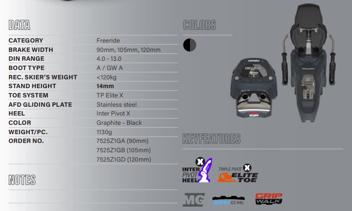 Griffon X 13 ski Binding 2026 - Snowride Sports