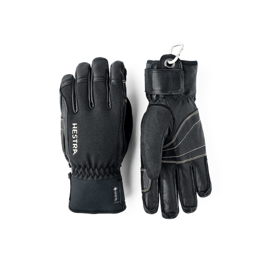 Hestra Army Leather GTX Short Glove - Black - Snowride Sports