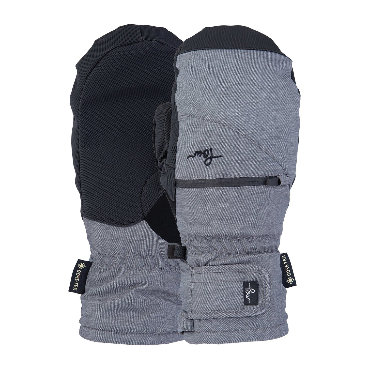 POW Womens's Cascadia GTX Short Mitt - Grey - Snowride Sports