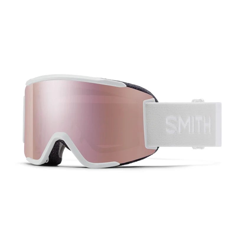 Smith Squad S - White Vapor | ChromaPop Everyday Rose Gold/Clear - Snowride Sports