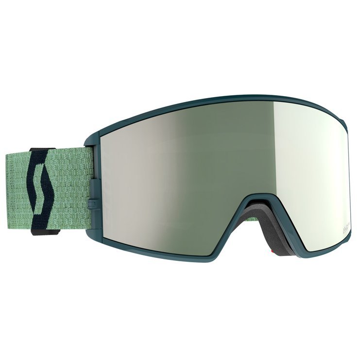 Scott React Soft Green/Black / AMP White Chrome + Green - Snowride Sports