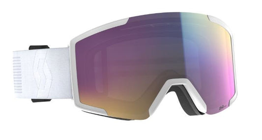 Scott Shield Goggle - Mineral White / Enhancer Teal Chrome - Snowride Sports