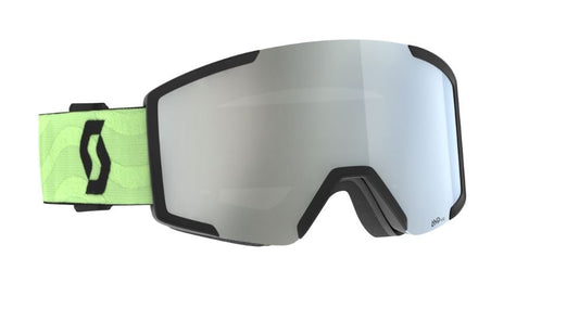 Scott Shield Glow Green - AMP White Chrome +extra lens - Snowride Sports
