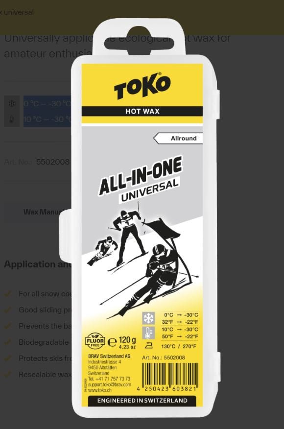 Toko All In One Universal wax 120g - Snowride Sports