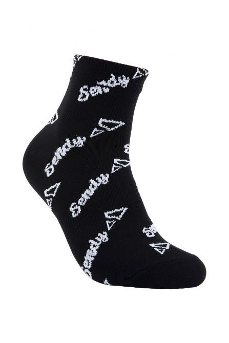 Sendy Youth Socks Logo Black - Snowride Sports